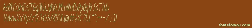 Шрифт ItaloLightItalic – зелёные шрифты на коричневом фоне