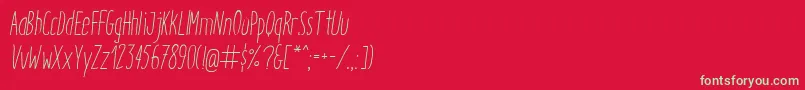 ItaloLightItalic Font – Green Fonts on Red Background