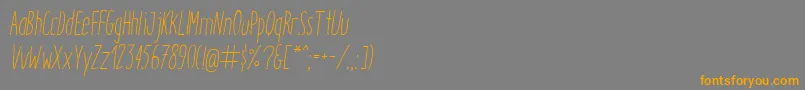 Czcionka ItaloLightItalic – pomarańczowe czcionki na szarym tle