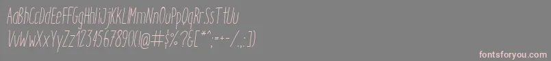 ItaloLightItalic Font – Pink Fonts on Gray Background