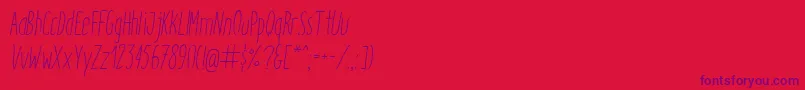 フォントItaloLightItalic – 赤い背景に紫のフォント