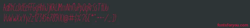 ItaloLightItalic Font – Red Fonts on Black Background