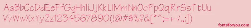 ErArchitectKoi8-Schriftart – Rote Schriften auf rosa Hintergrund