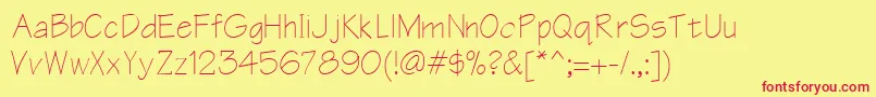 ErArchitectKoi8 Font – Red Fonts on Yellow Background