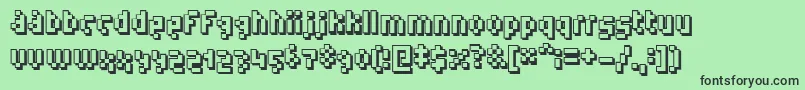 Humanoid ffy Font – Black Fonts on Green Background