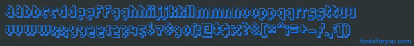Humanoid ffy Font – Blue Fonts on Black Background
