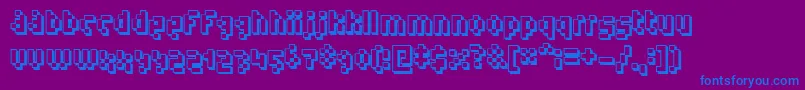 Czcionka Humanoid ffy – niebieskie czcionki na fioletowym tle