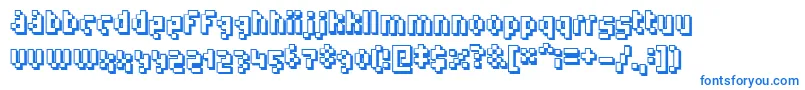 Humanoid ffy Font – Blue Fonts on White Background