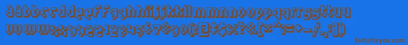 Humanoid ffy Font – Brown Fonts on Blue Background