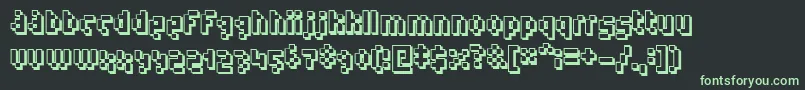 Humanoid ffy Font – Green Fonts on Black Background
