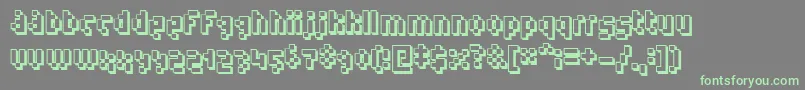 Шрифт Humanoid ffy – зелёные шрифты на сером фоне
