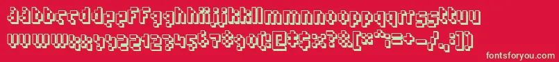 fuente Humanoid ffy – Fuentes Verdes Sobre Fondo Rojo