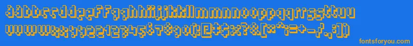 Шрифт Humanoid ffy – оранжевые шрифты на синем фоне