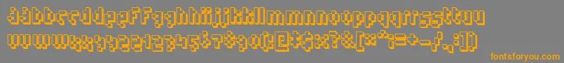 Humanoid ffy Font – Orange Fonts on Gray Background
