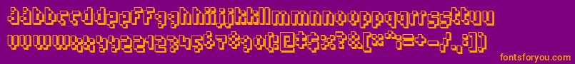 Police Humanoid ffy – polices orange sur fond violet