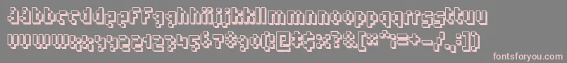 フォントHumanoid ffy – 灰色の背景にピンクのフォント