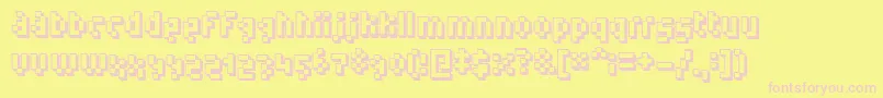 Humanoid ffy Font – Pink Fonts on Yellow Background