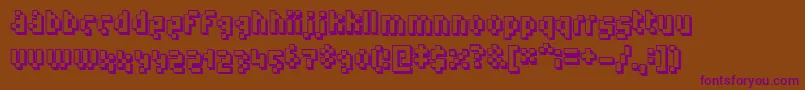 Czcionka Humanoid ffy – fioletowe czcionki na brązowym tle