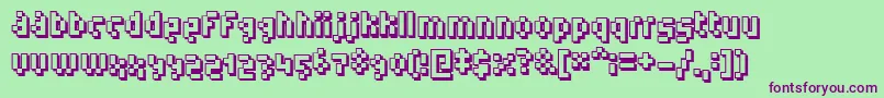 Шрифт Humanoid ffy – фиолетовые шрифты на зелёном фоне