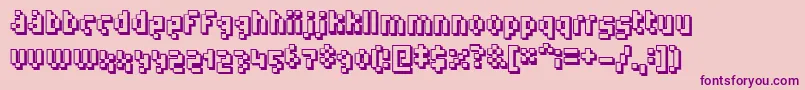 Humanoid ffy Font – Purple Fonts on Pink Background