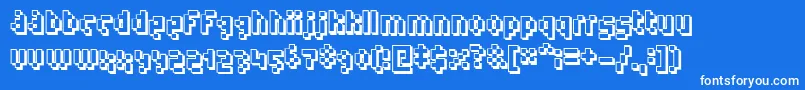 Humanoid ffy Font – White Fonts on Blue Background