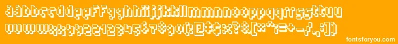 Humanoid ffy Font – White Fonts on Orange Background