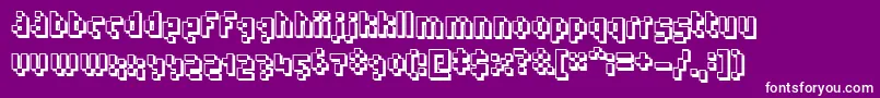 Humanoid ffy-Schriftart – Weiße Schriften auf violettem Hintergrund