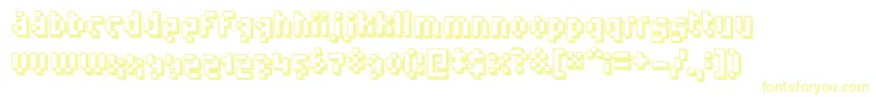 フォントHumanoid ffy – 白い背景に黄色の文字