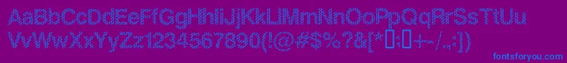 SlangKing-Schriftart – Blaue Schriften auf violettem Hintergrund