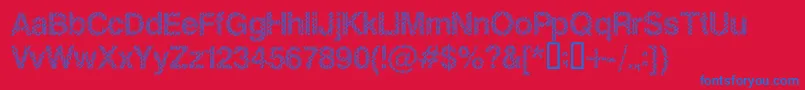 Czcionka SlangKing – niebieskie czcionki na czerwonym tle