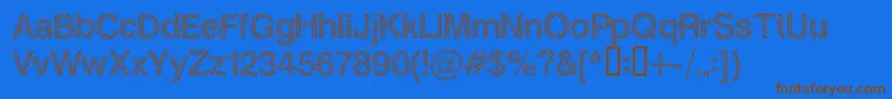 SlangKing Font – Brown Fonts on Blue Background