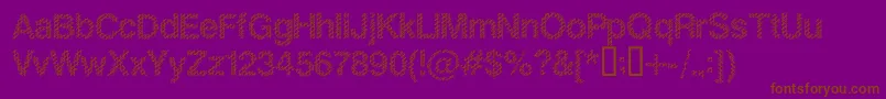 フォントSlangKing – 紫色の背景に茶色のフォント