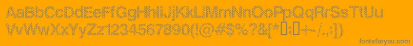 SlangKing-Schriftart – Graue Schriften auf orangefarbenem Hintergrund