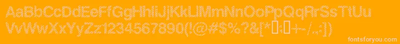 SlangKing-Schriftart – Rosa Schriften auf orangefarbenem Hintergrund
