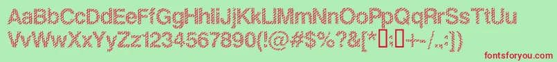 SlangKing-fontti – punaiset fontit vihreällä taustalla