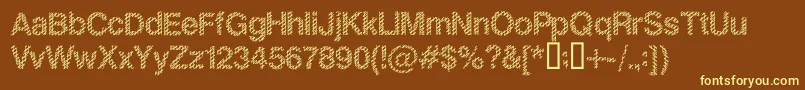 SlangKing Font – Yellow Fonts on Brown Background