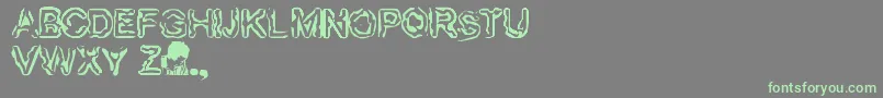 Fingeredflesh Font – Green Fonts on Gray Background