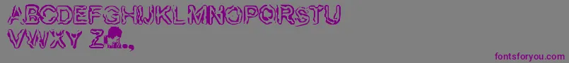 Fingeredflesh Font – Purple Fonts on Gray Background