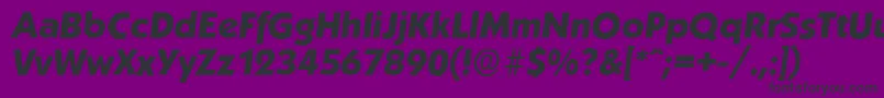 Шрифт KoblenzserialXboldItalic – чёрные шрифты на фиолетовом фоне