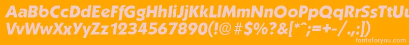 KoblenzserialXboldItalic Font – Pink Fonts on Orange Background