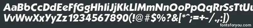 KoblenzserialXboldItalic-fontti – valkoiset fontit mustalla taustalla