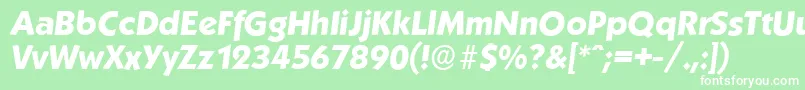 KoblenzserialXboldItalic Font – White Fonts on Green Background