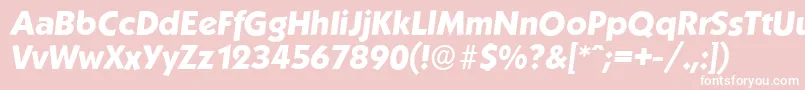 KoblenzserialXboldItalic Font – White Fonts on Pink Background