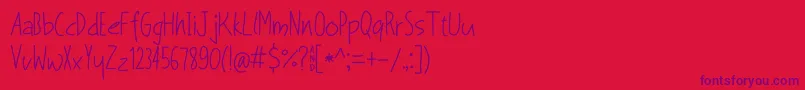 LivingDream Font – Purple Fonts on Red Background