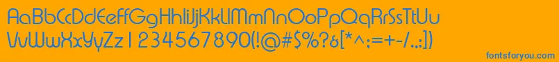Fonte Xprsvl – fontes azuis em um fundo laranja