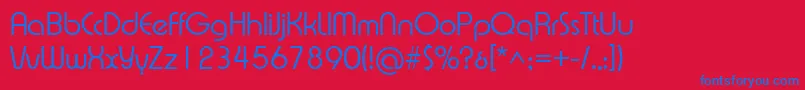 Xprsvl Font – Blue Fonts on Red Background