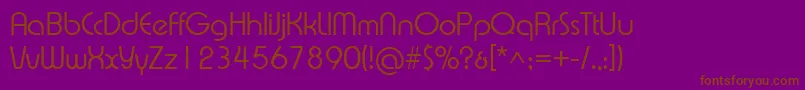 Fonte Xprsvl – fontes marrons em um fundo roxo