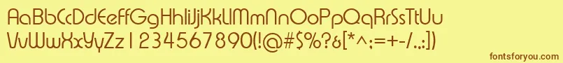 Police Xprsvl – polices brunes sur fond jaune