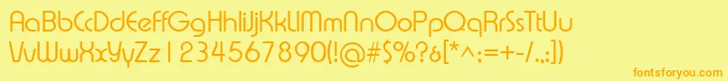 Xprsvl Font – Orange Fonts on Yellow Background