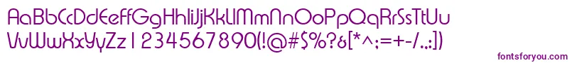 Xprsvl-fontti – violetit fontit valkoisella taustalla